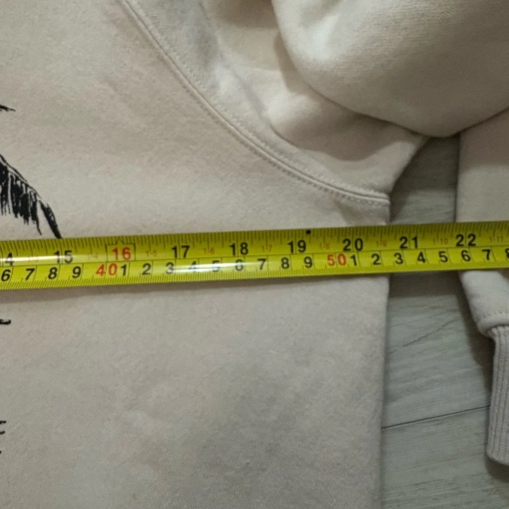 Volcom Women's Juniors Truly Stokin Stone Resort Print Hooded Sweatshirt Bone - Picture 5 of 5